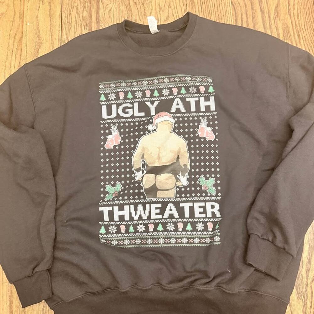 Men's XL Mike Tyson Ugly Christmas Sweatshirt